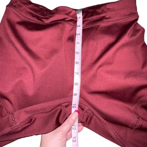 FABLETICS LEGGINGS MESH PANELS RED MAROON STYLE LG1931620 SIZE MEDIUM WOMEN - Picture 4 of 9